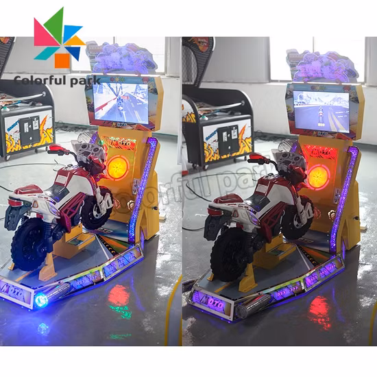 Coin Pusher Simulateur de conduite de moto électronique Arcade/jeu vidéo/jeu d'arcade à pièces/course automobile/machine de jeu à vendre